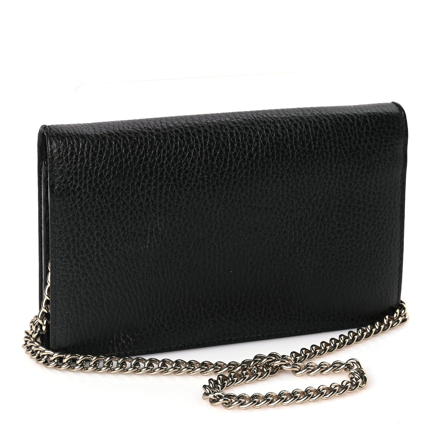 Gucci Dollar Calfskin Medium Betty Chain Wallet Black