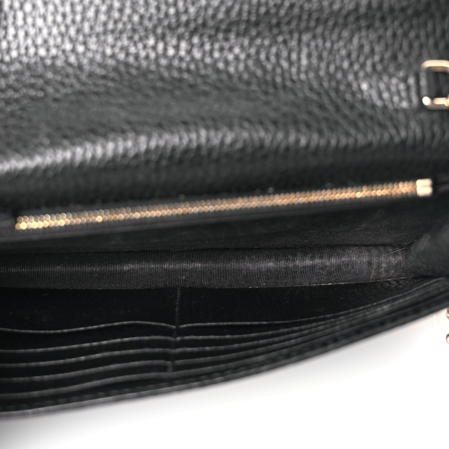 Gucci Dollar Calfskin Medium Betty Chain Wallet Black