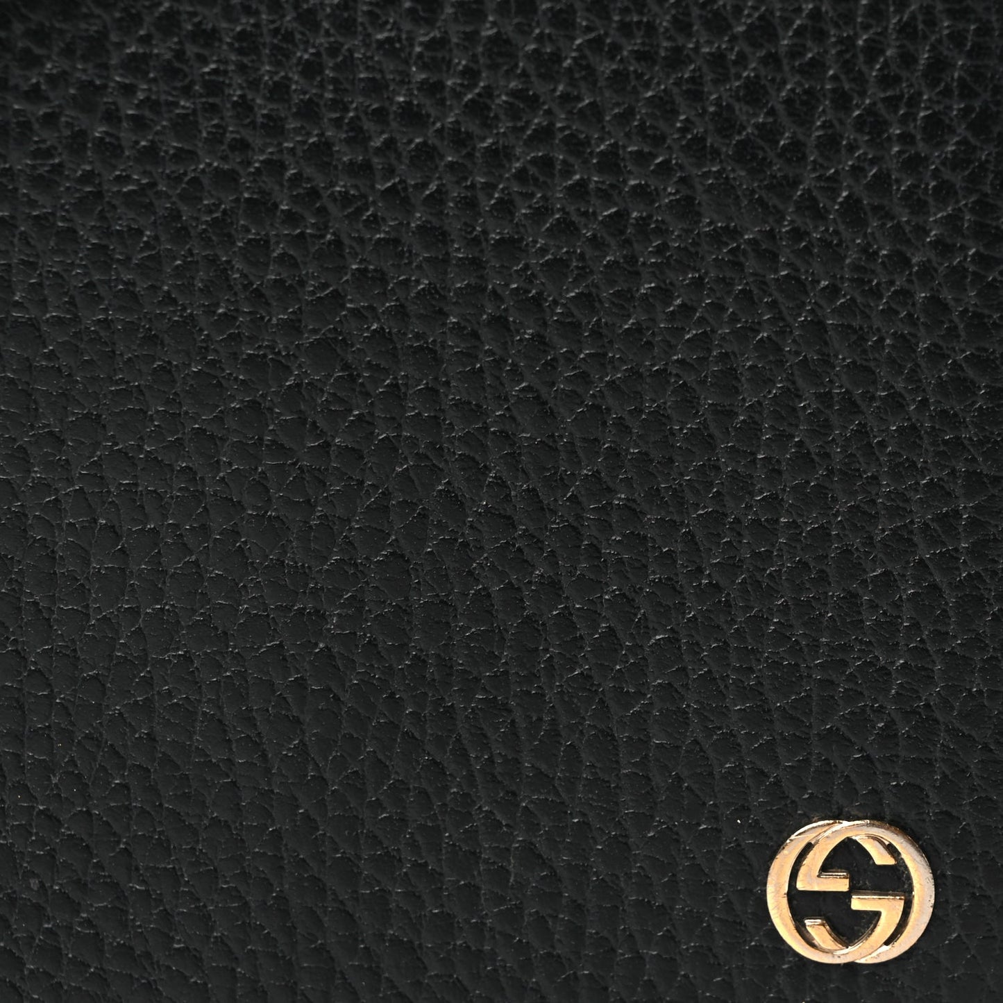 Gucci Dollar Calfskin Medium Betty Chain Wallet Black