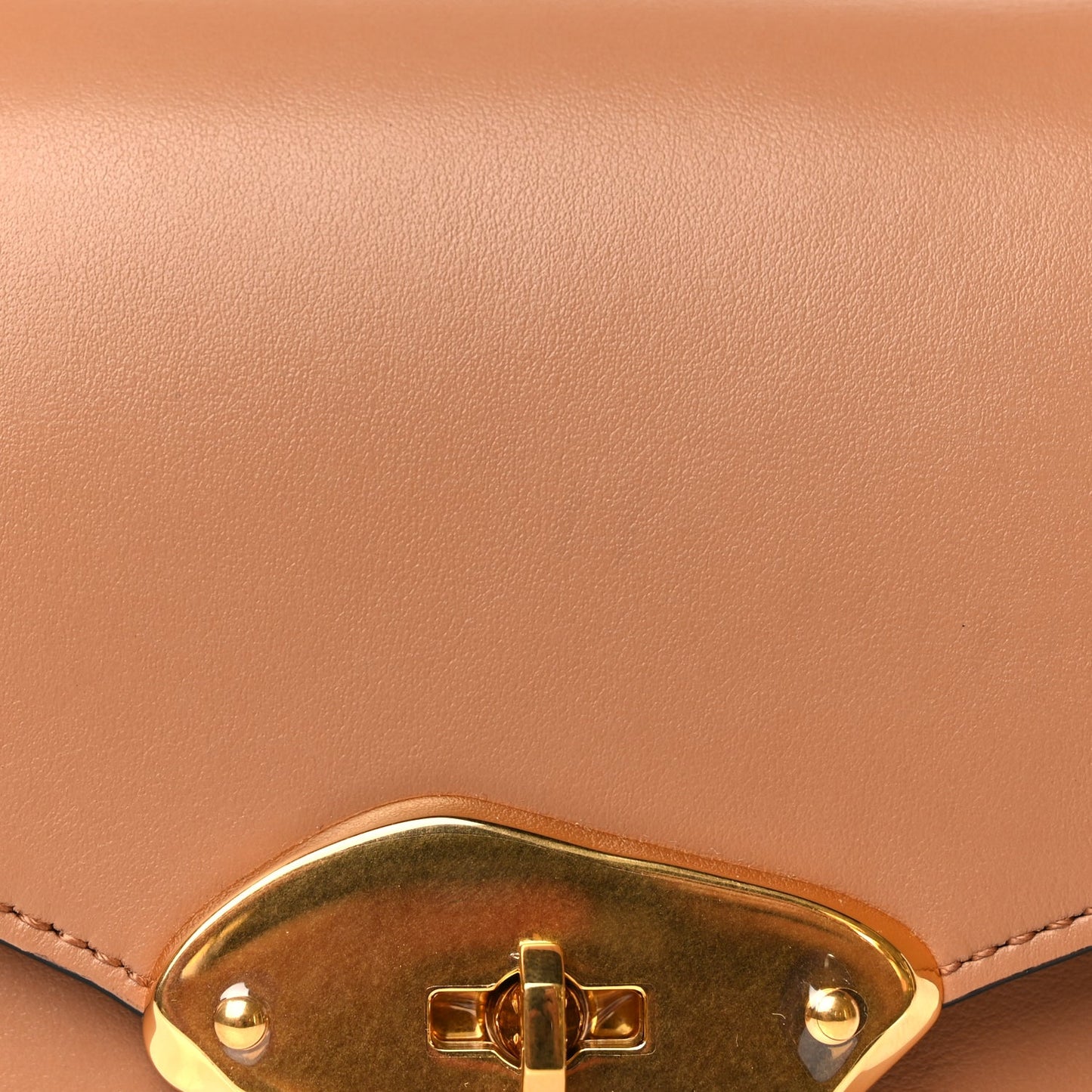 Mulberry High Gloss Calfskin Lana Small Top Handle Sable