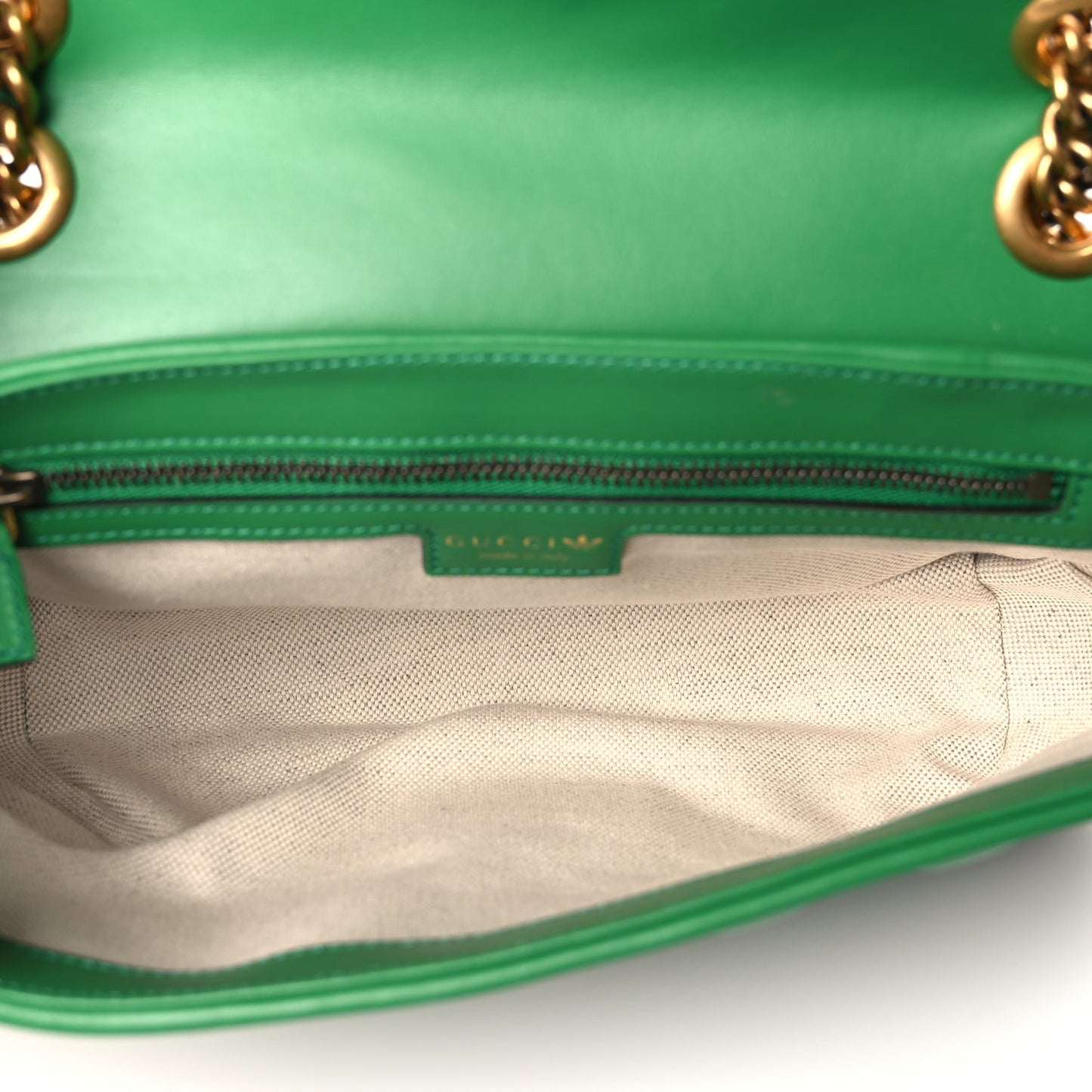 Gucci X Adidas Calfskin Matelasse Small GG Marmont Shoulder Bag Green