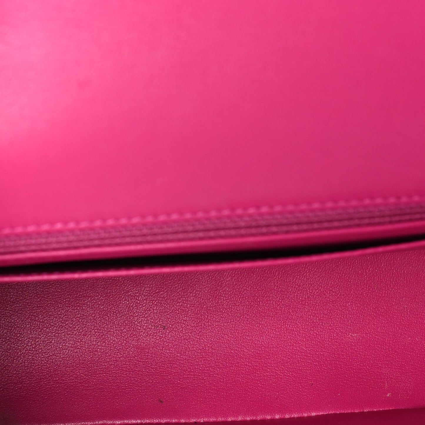Chanel Lambskin Quilted Mini Rectangular Flap Dark Pink