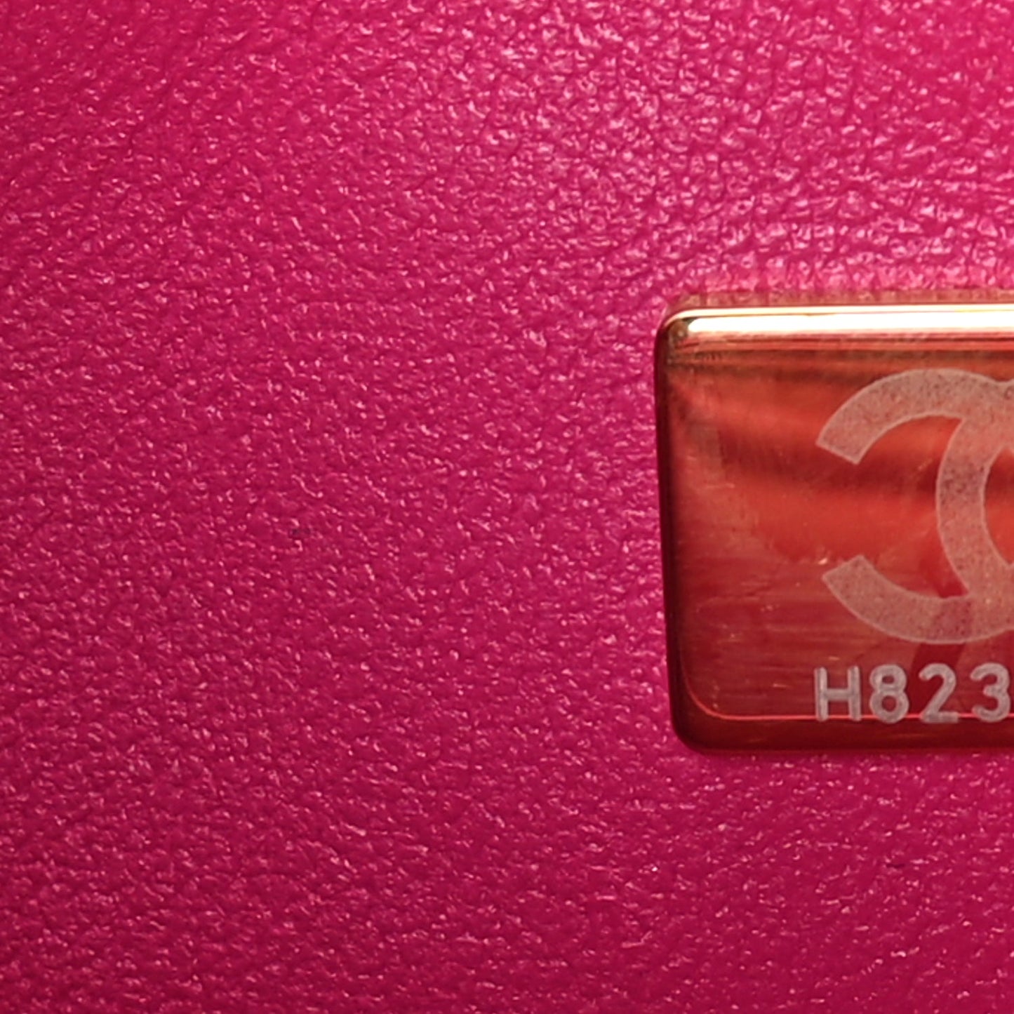 Chanel Lambskin Quilted Mini Rectangular Flap Dark Pink