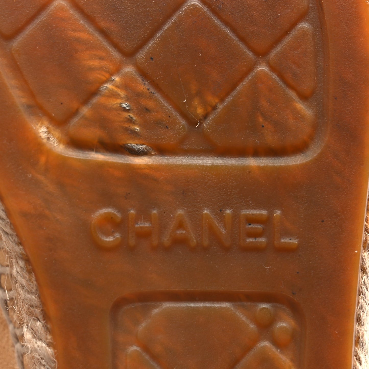 Chanel Suede Pearl CC Espadrilles 37 Beige Black