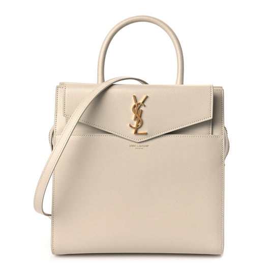Saint Laurent Grain De Poudre Small Uptown Tote Crema Soft Crema Soft