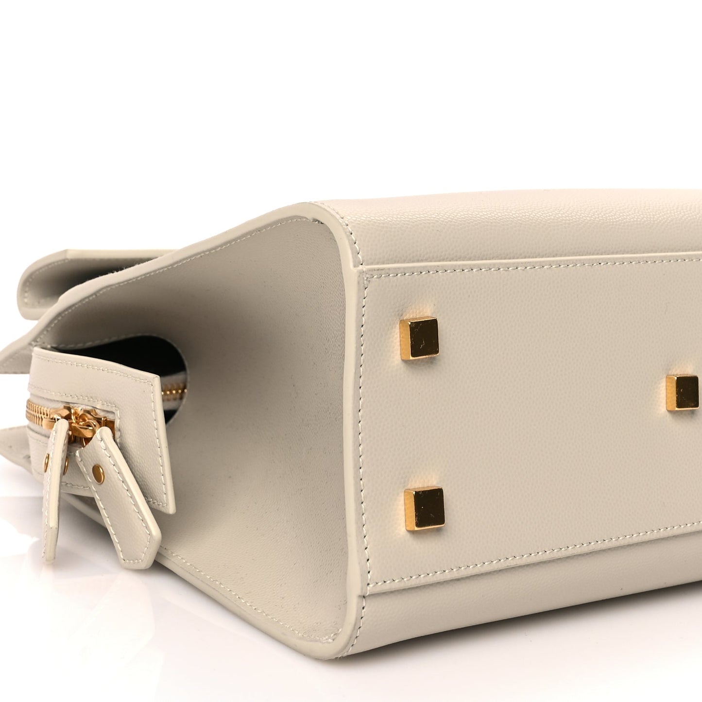 Saint Laurent Grain De Poudre Small Uptown Tote Crema Soft Crema Soft
