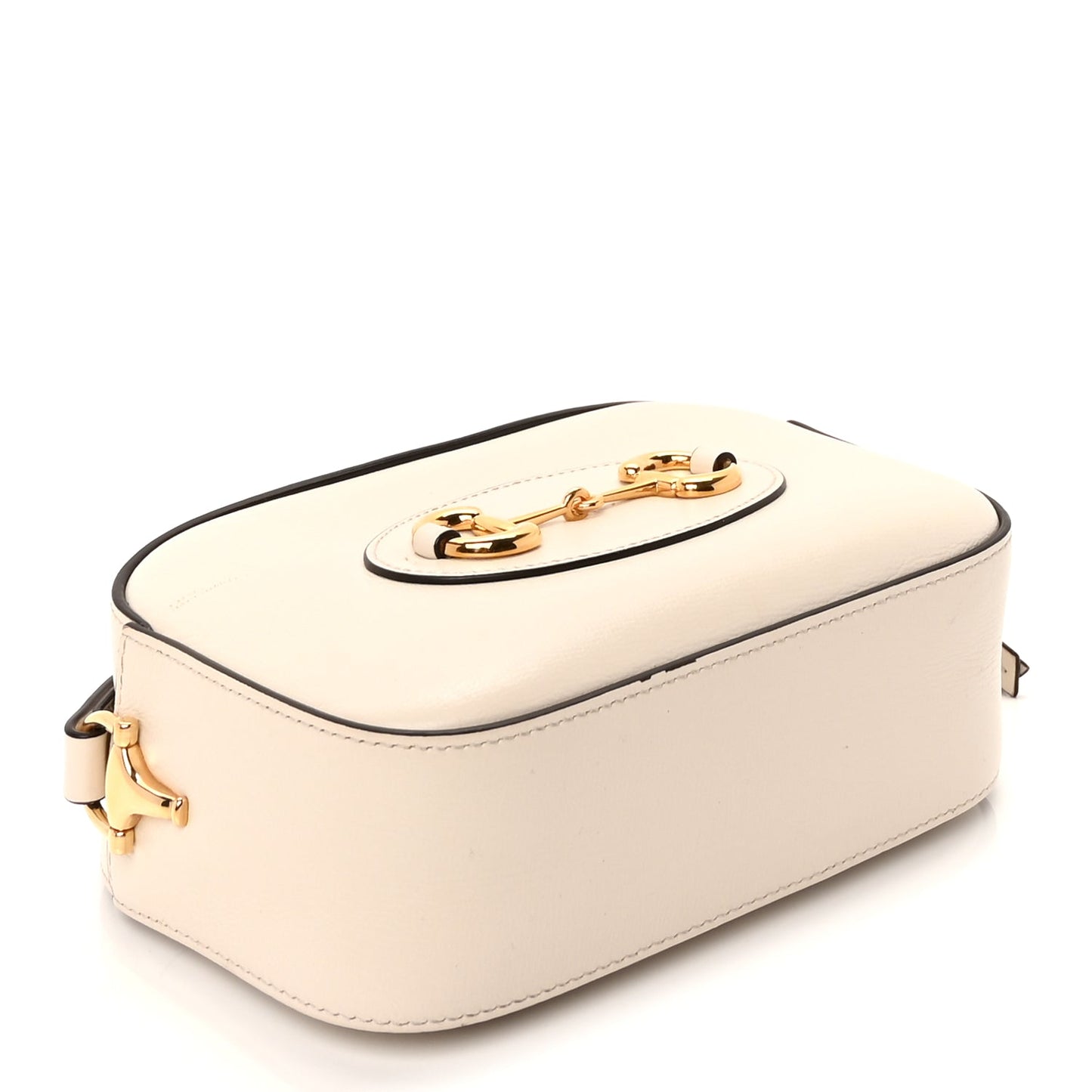 Gucci Azalea Calfskin Mini Horsebit 1955 Camera Shoulder Bag  Mystic White
