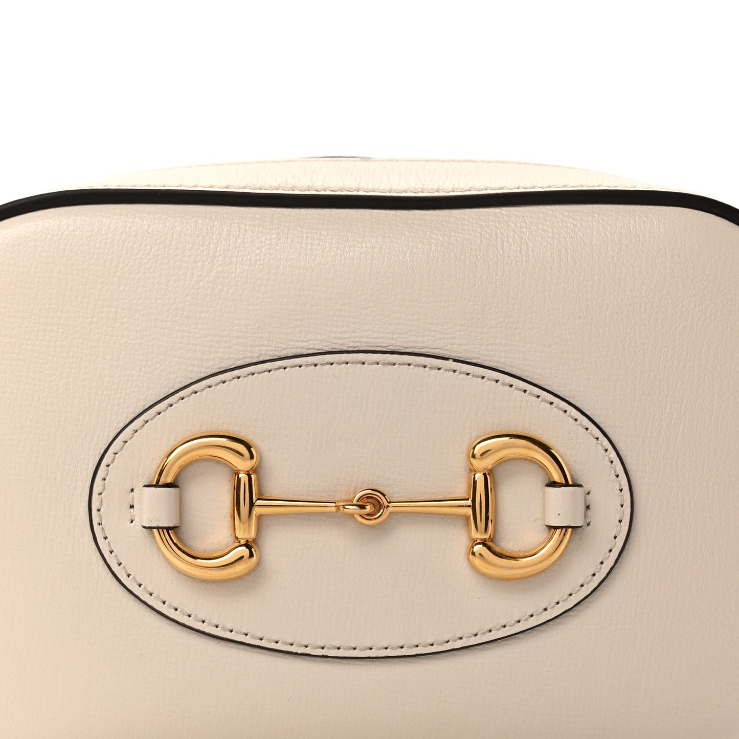 Gucci Azalea Calfskin Mini Horsebit 1955 Camera Shoulder Bag  Mystic White