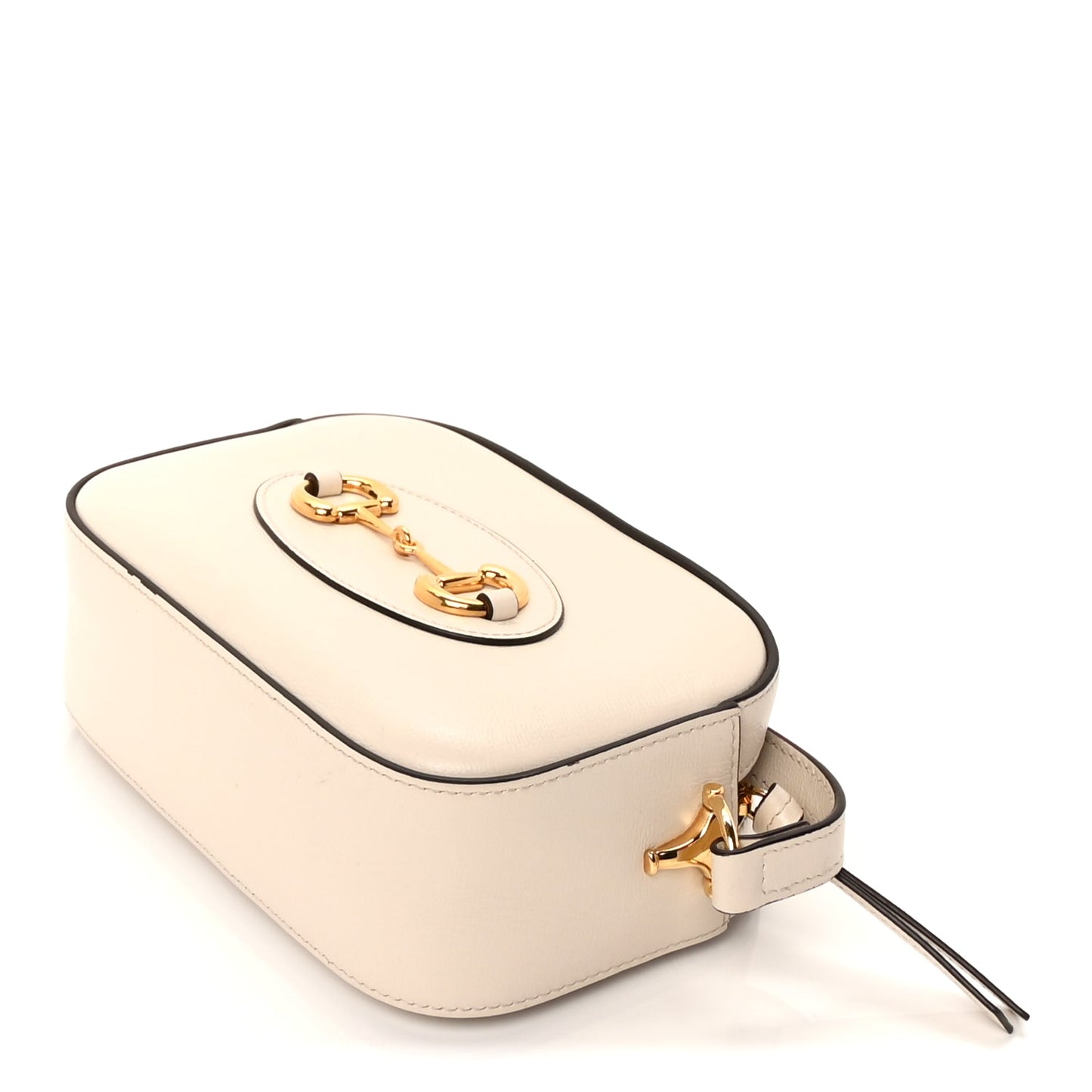 Gucci Azalea Calfskin Mini Horsebit 1955 Camera Shoulder Bag  Mystic White