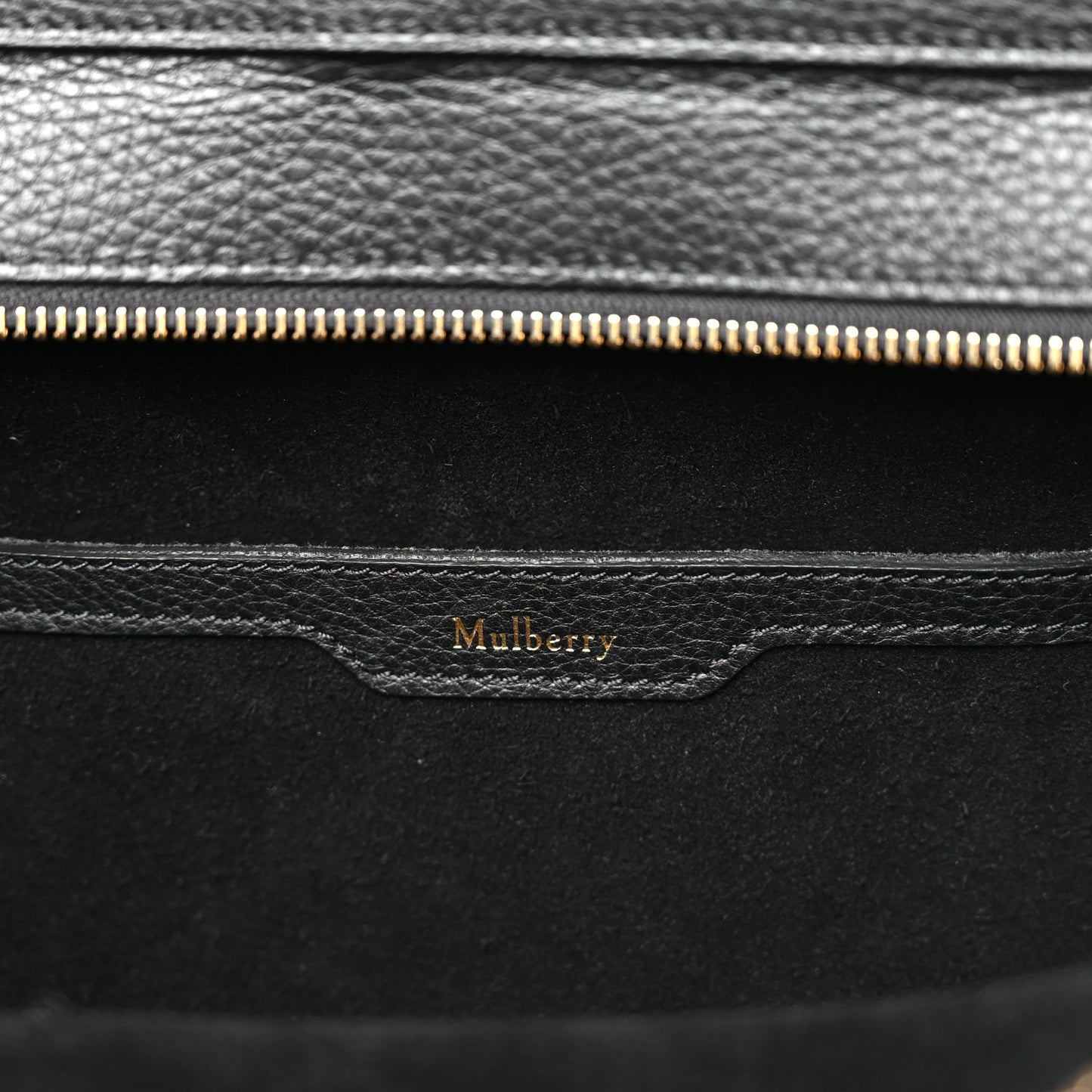 Mulberry Small Classic Grain Small Zipped Bayswater Black