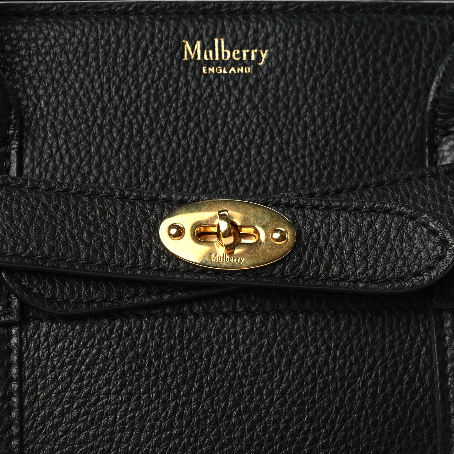 Mulberry Small Classic Grain Small Zipped Bayswater Black