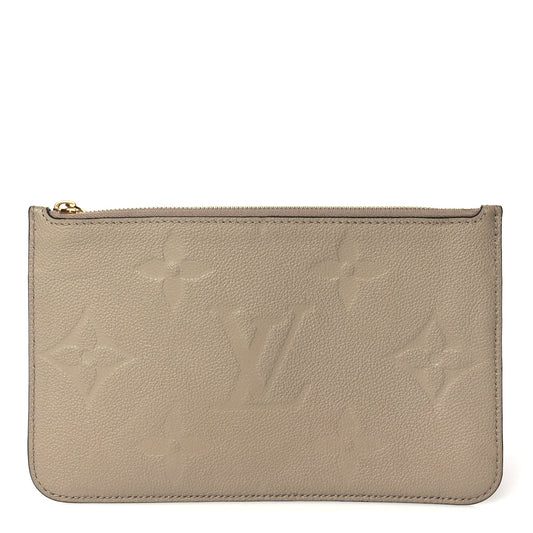 Louis Vuitton Empreinte Monogram Giant Neverfull MM Pochette Tourterelle