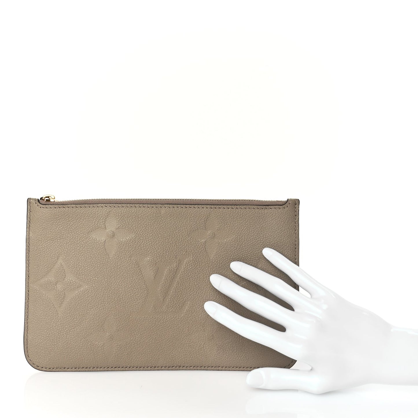 Louis Vuitton Empreinte Monogram Giant Neverfull MM Pochette Tourterelle
