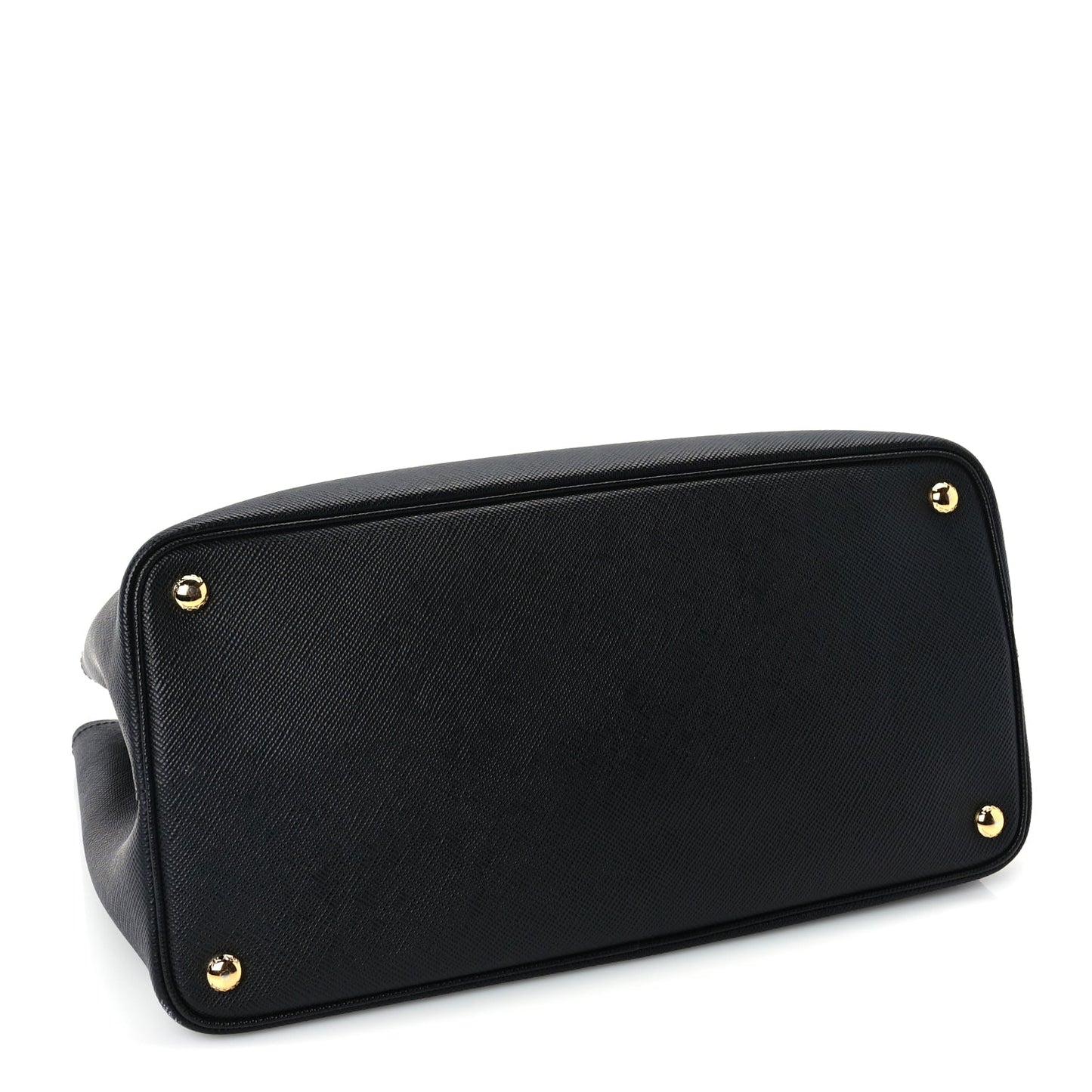 Prada Saffiano Cuir Medium Double Bag Black Mughetto