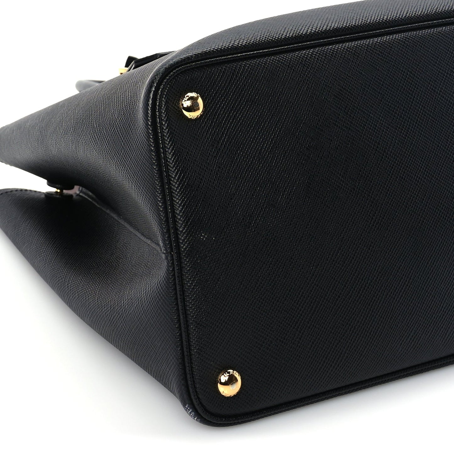 Prada Saffiano Cuir Medium Double Bag Black Mughetto