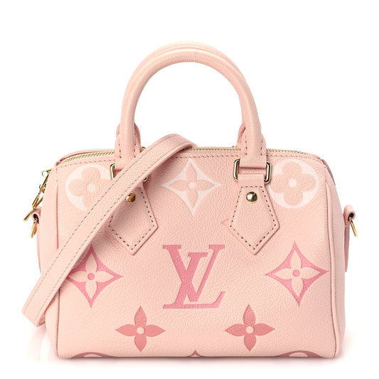 Louis Vuitton Empreinte Monogram Giant Speedy Bandouliere 20  Degrade Rose Pink