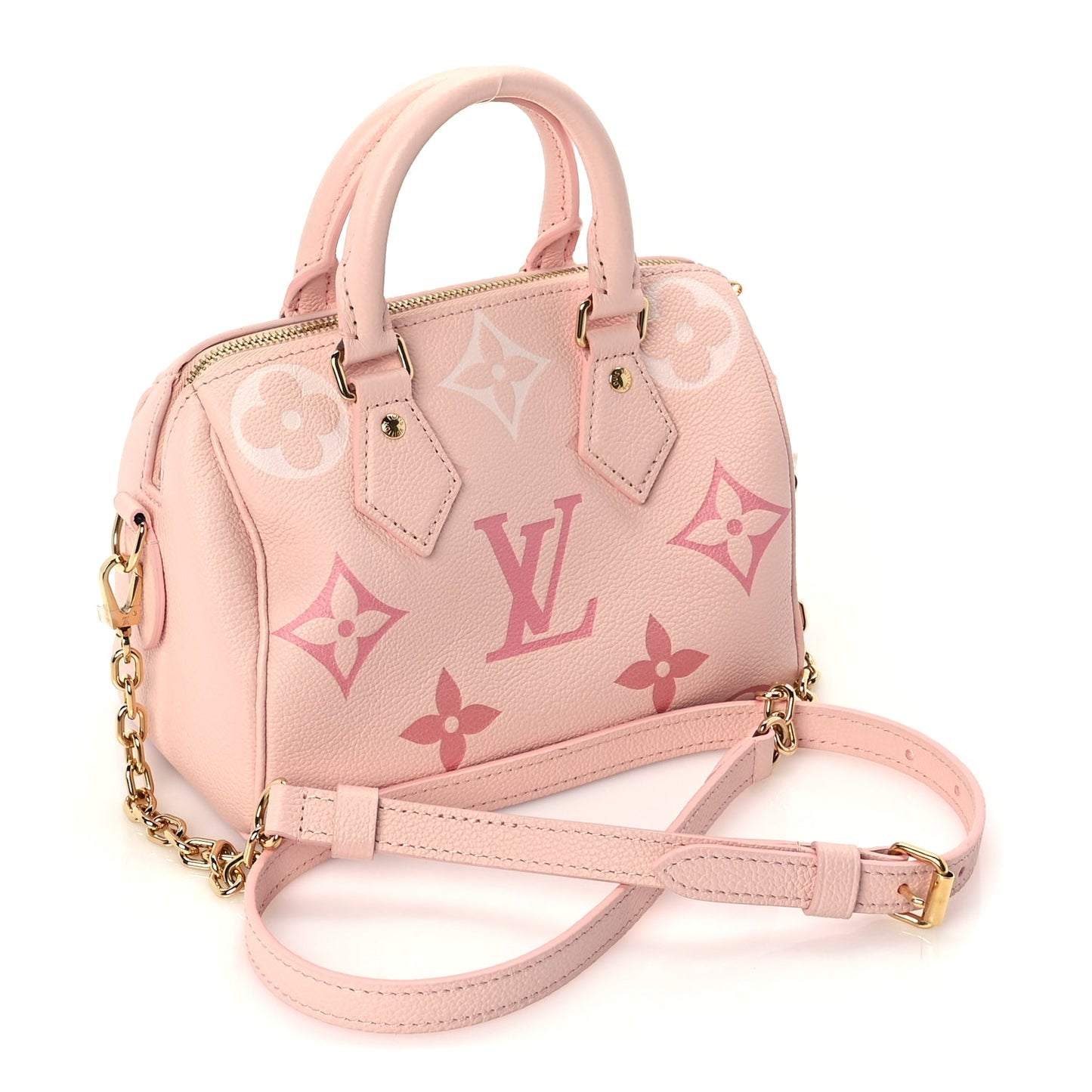 Louis Vuitton Empreinte Monogram Giant Speedy Bandouliere 20  Degrade Rose Pink