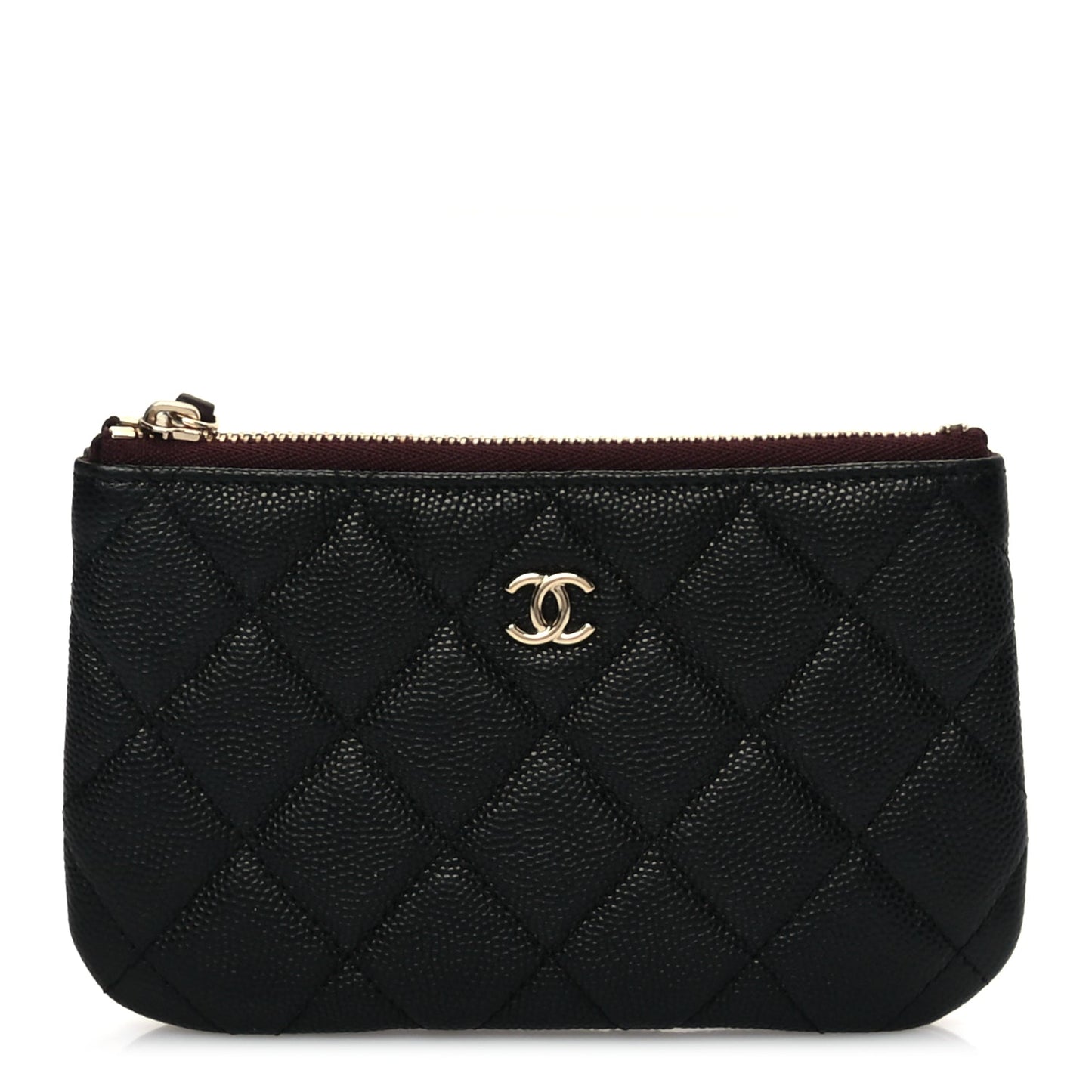Chanel Caviar Quilted Small Cosmetic Case Black