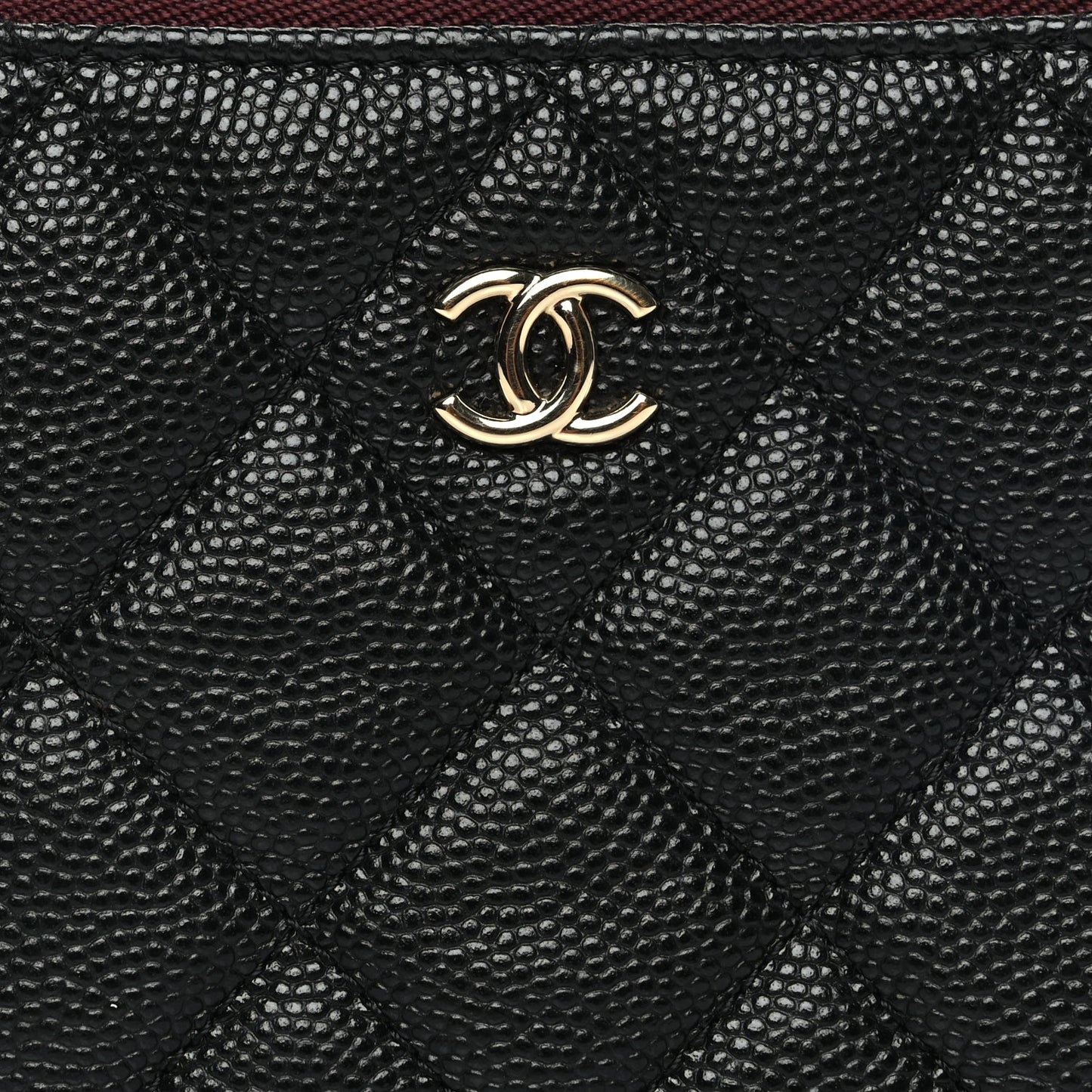 Chanel Caviar Quilted Small Cosmetic Case Black