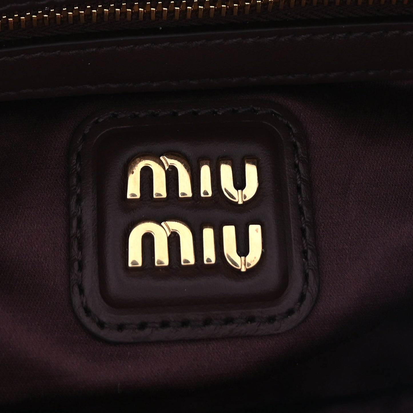 Miu Miu Calfskin Regular Arcadie Top Handle Bag Briarwood