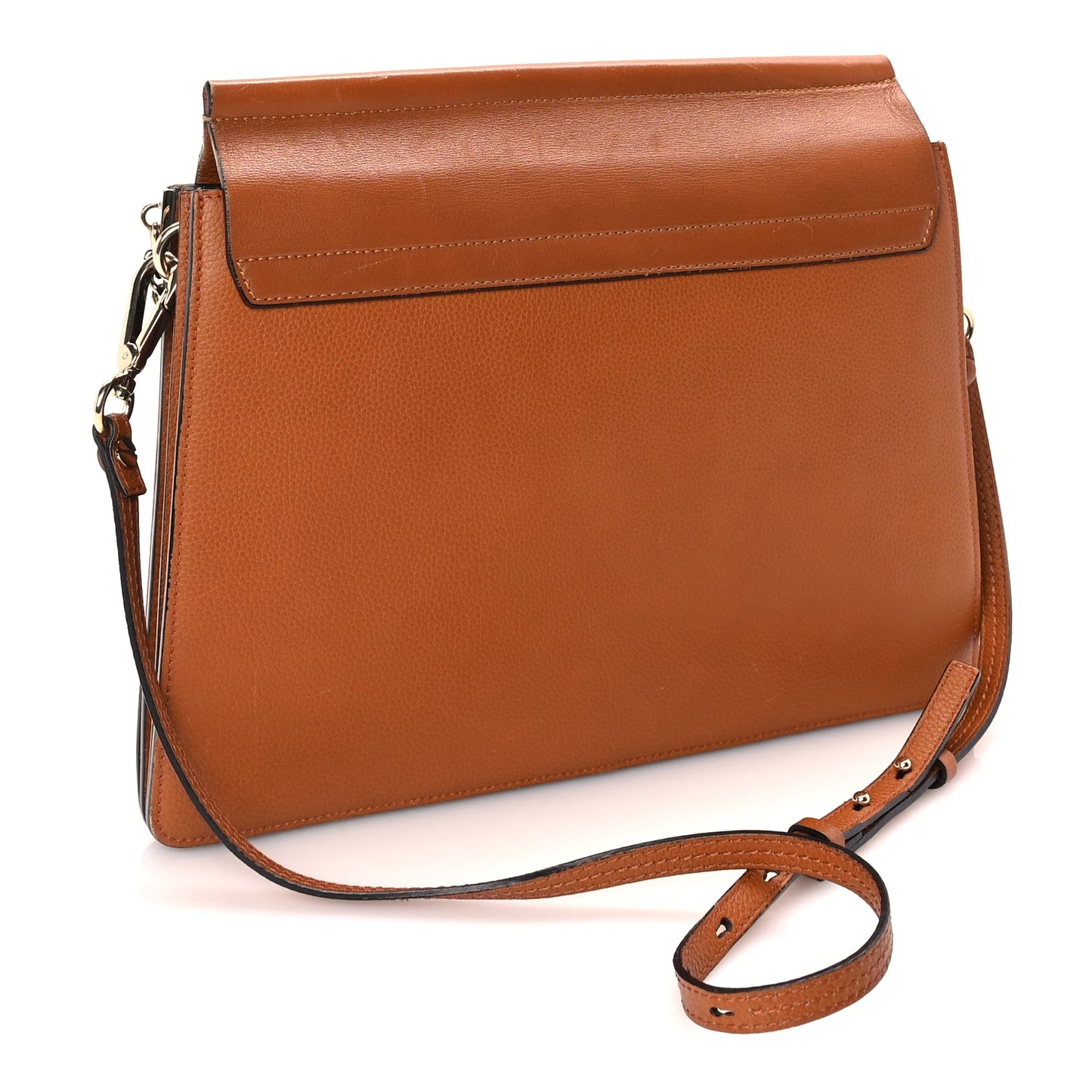 Chloe Calfskin Medium Faye Shoulder Bag  Caramel