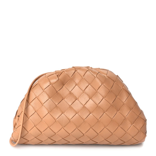 Bottega Veneta Nappa Intrecciato The Mini Pouch Almond