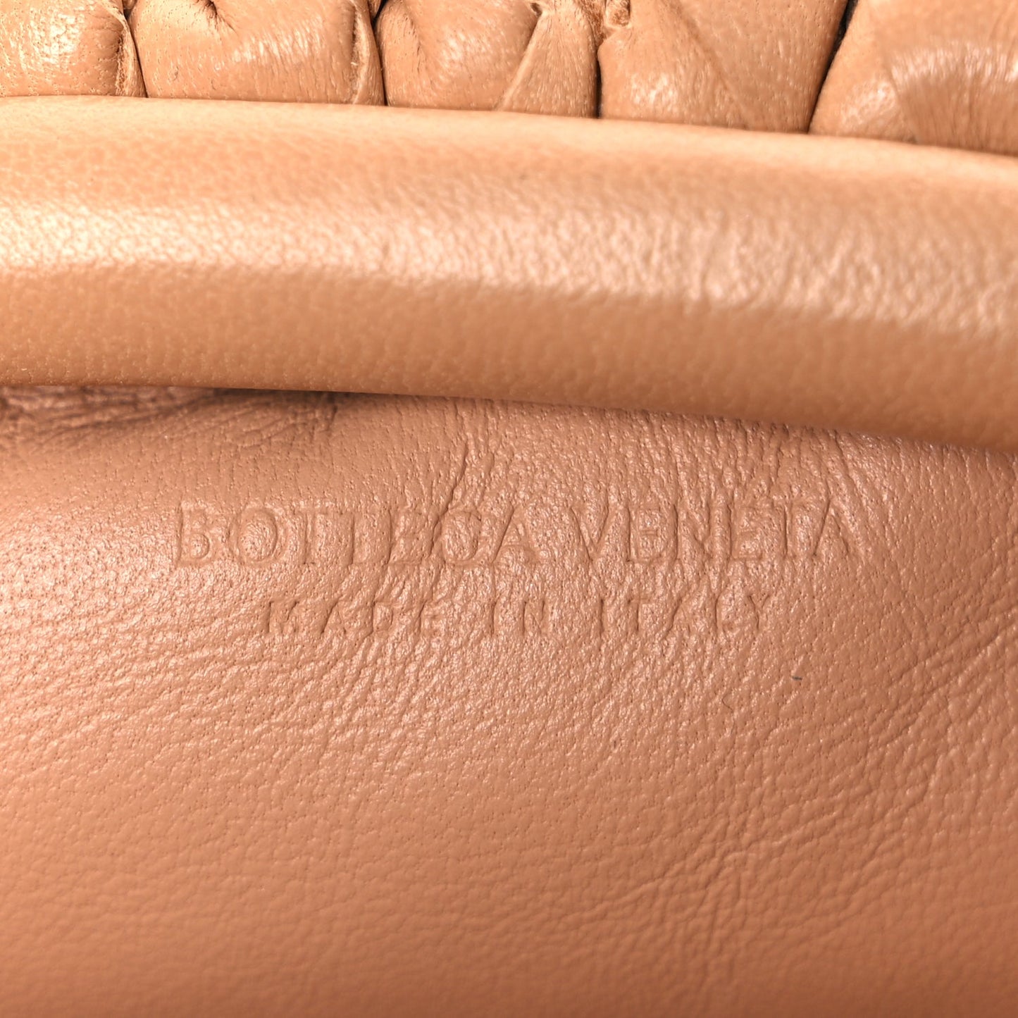 Bottega Veneta Nappa Intrecciato The Mini Pouch Almond