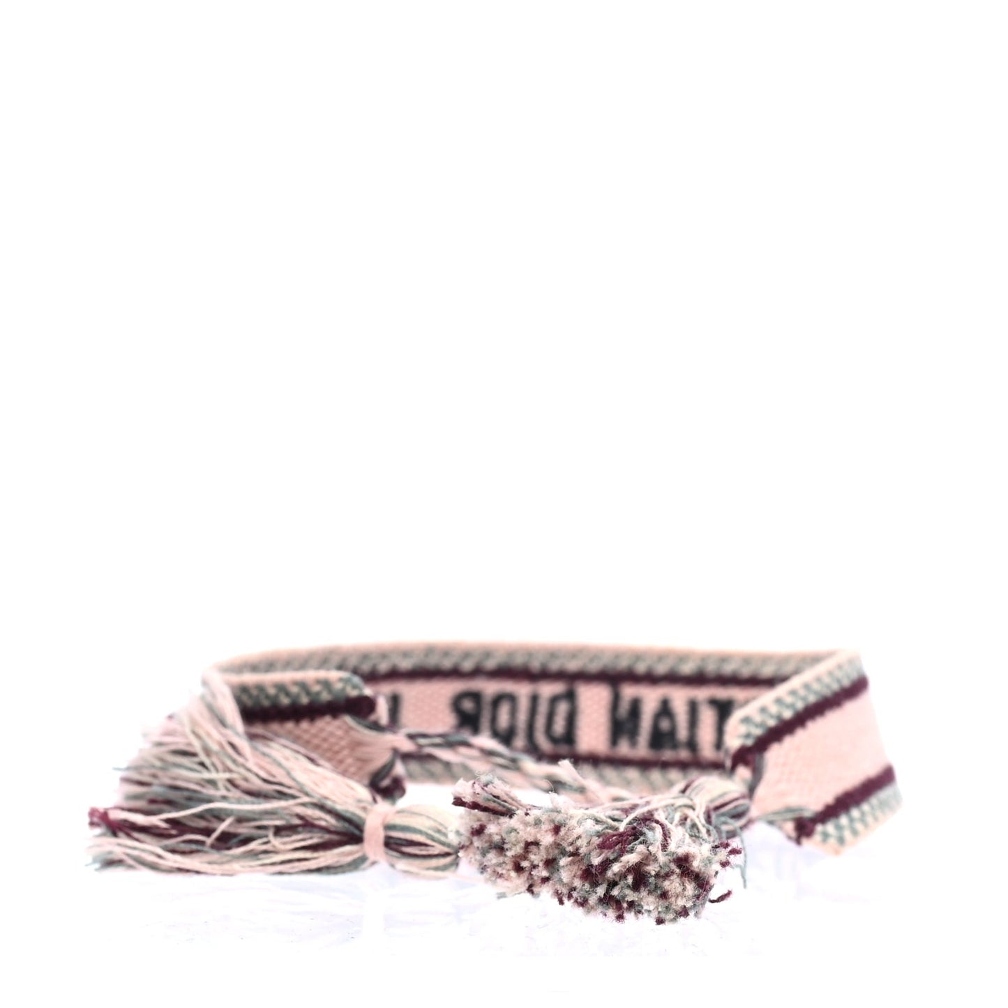 Christian Dior Woven Cotton J'Adior Friendship Bracelet Set Gold Pink