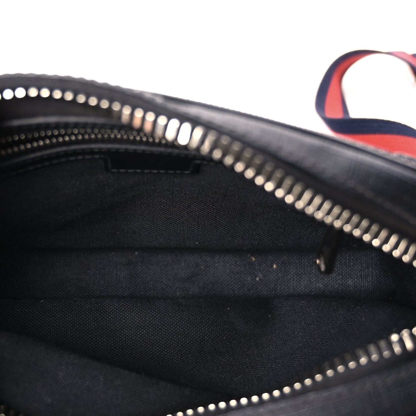 Gucci Soft GG Supreme Monogram Web Belt Bag Black Grey