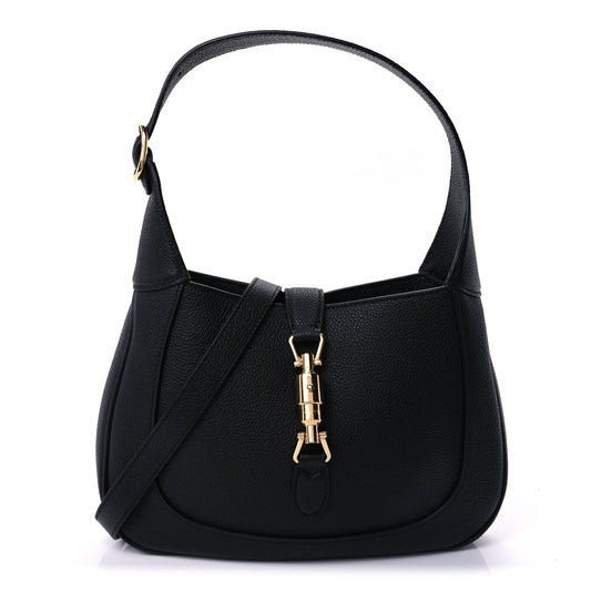 Gucci Pebbled Calfskin Small Jackie 1961 Hobo  Black