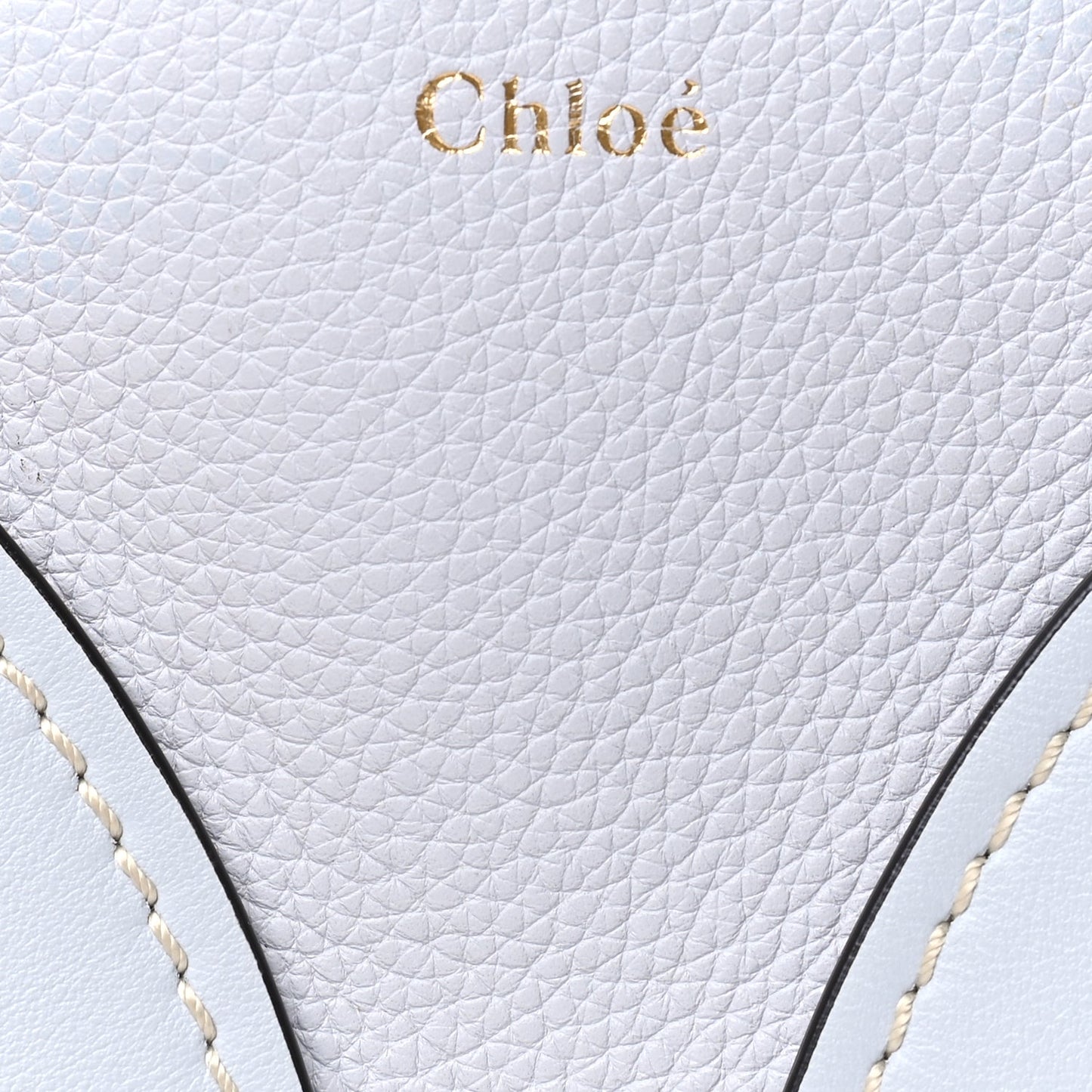 Chloe Grained Shiny Calfskin Mini Round Daria Bag Light Cloud