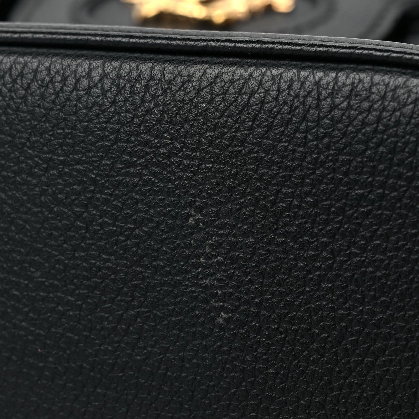 Versace Grained Calfskin La Medusa Mini Shoulder Bag Black
