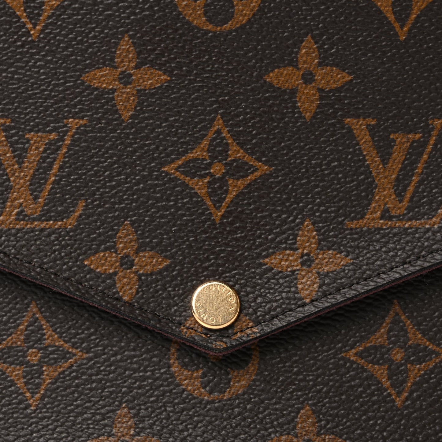 Louis Vuitton Monogram Pochette Felicie Chain Wallet Fuchsia