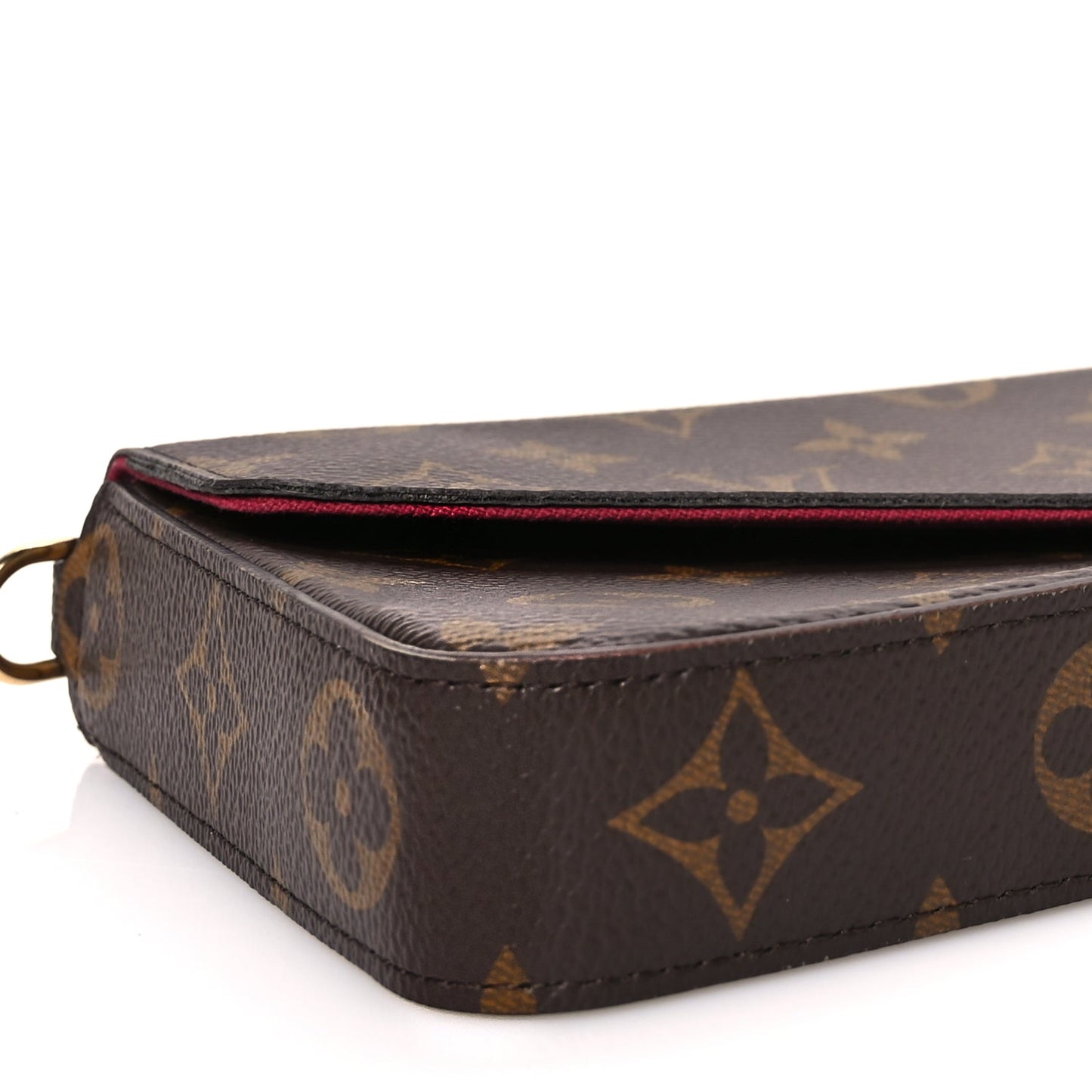 Louis Vuitton Monogram Pochette Felicie Chain Wallet Fuchsia