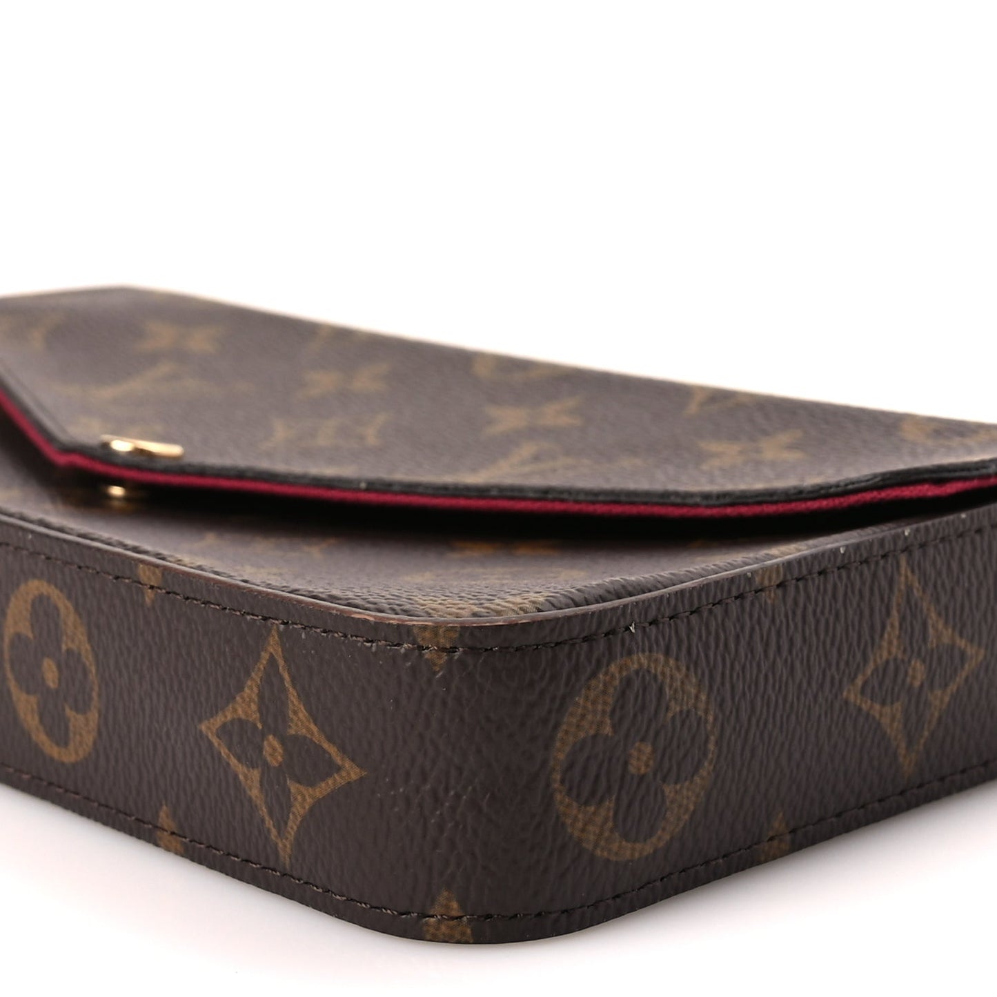 Louis Vuitton Monogram Pochette Felicie Chain Wallet Fuchsia