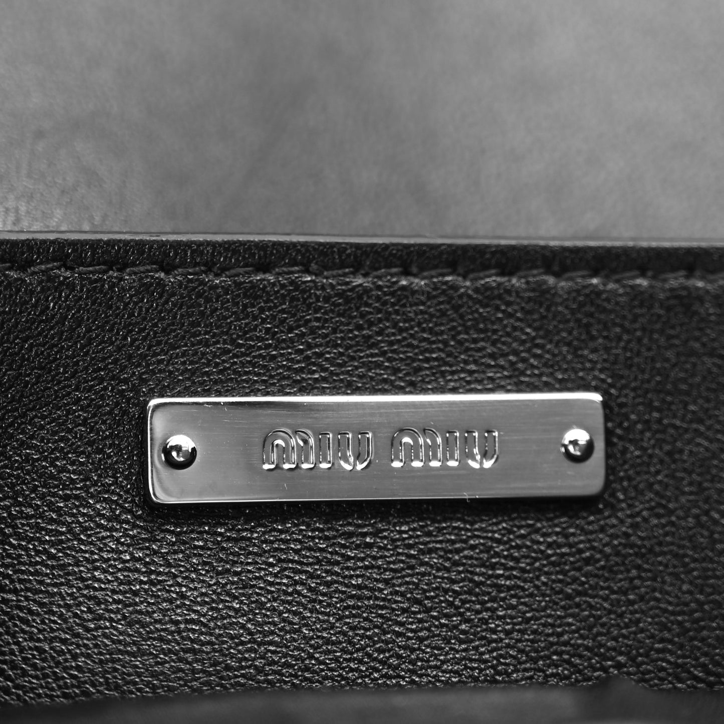 Miu Miu Matelasse Crystal Embellished Shoulder Bag Black