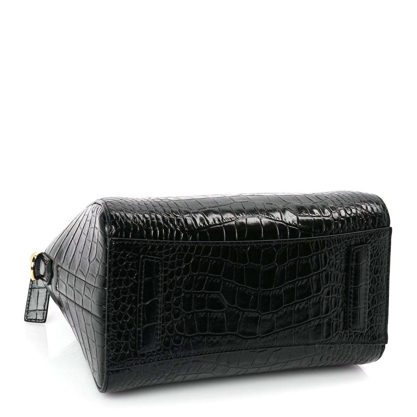 Givenchy Calfskin Crocodile Embossed Mini Antigona Black