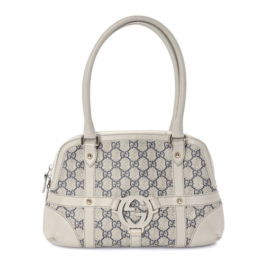 Gucci Monogram Reins Tote Navy