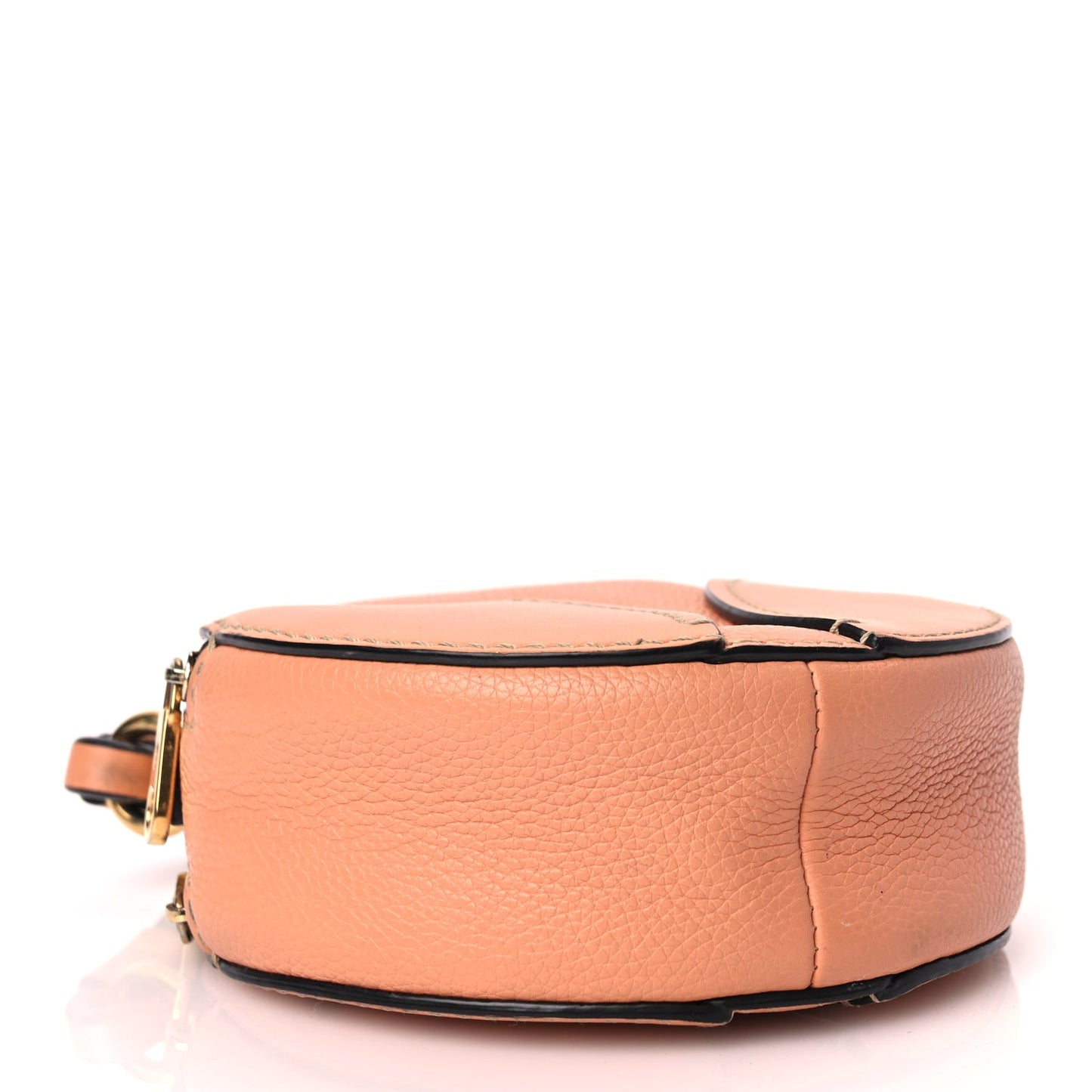 Chloe Grained Shiny Calfskin Mini Round Daria Bag Peach Bloom