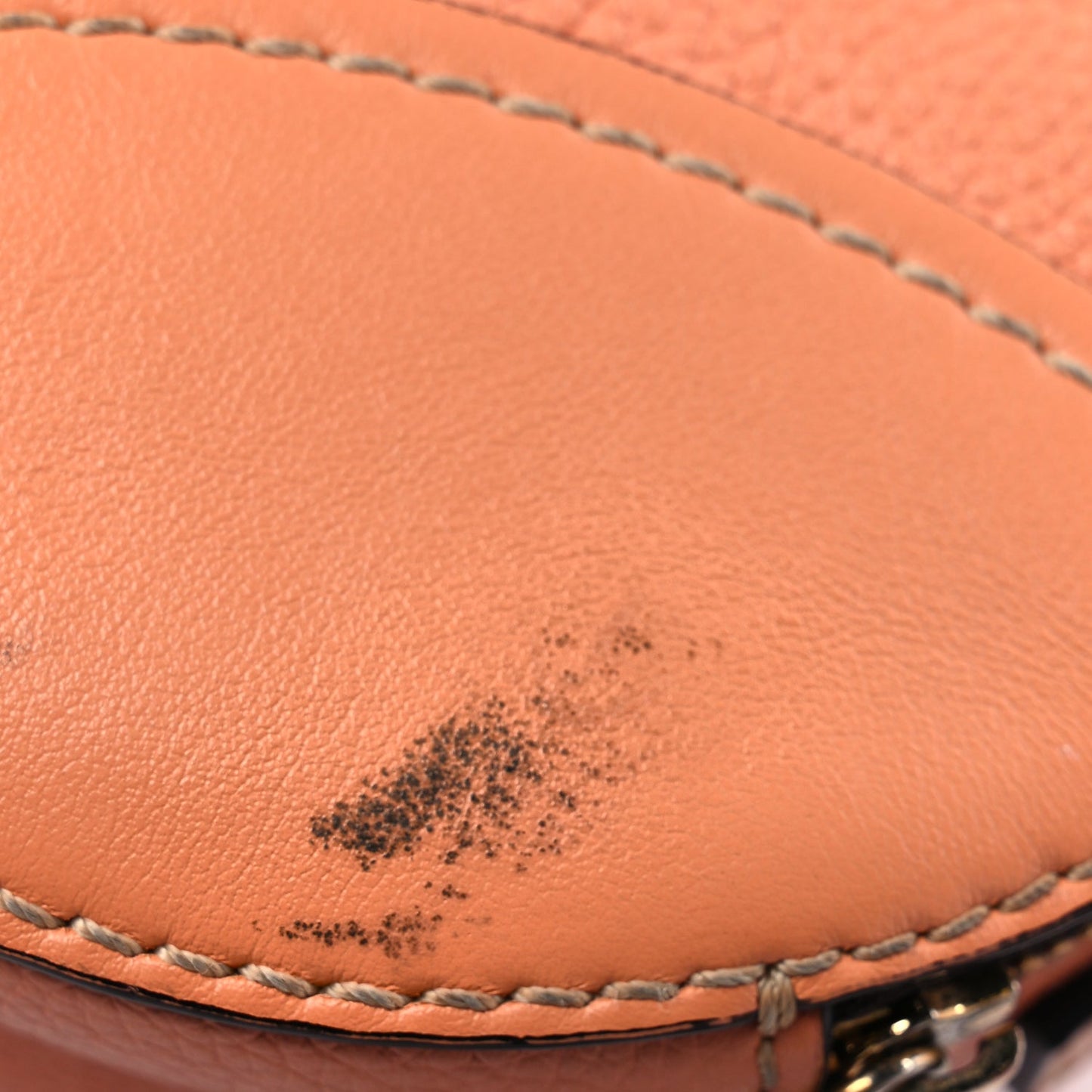 Chloe Grained Shiny Calfskin Mini Round Daria Bag Peach Bloom