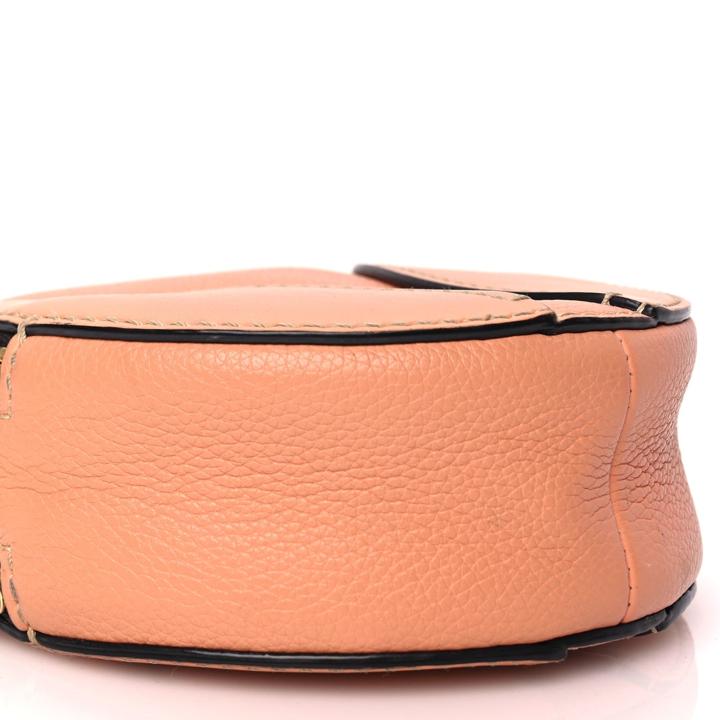 Chloe Grained Shiny Calfskin Mini Round Daria Bag Peach Bloom