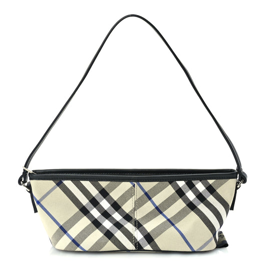 Burberry Essential Check Simple Zip Baguette Lichen
