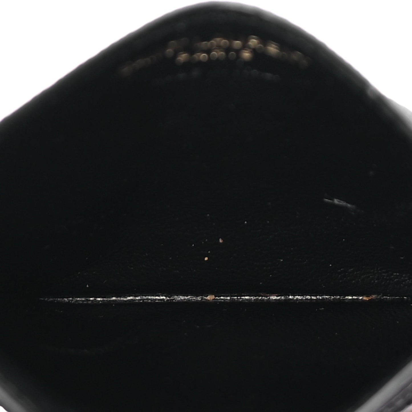 Saint Laurent Grain De Poudre Matelasse Chevron Monogram Credit Card Case Black