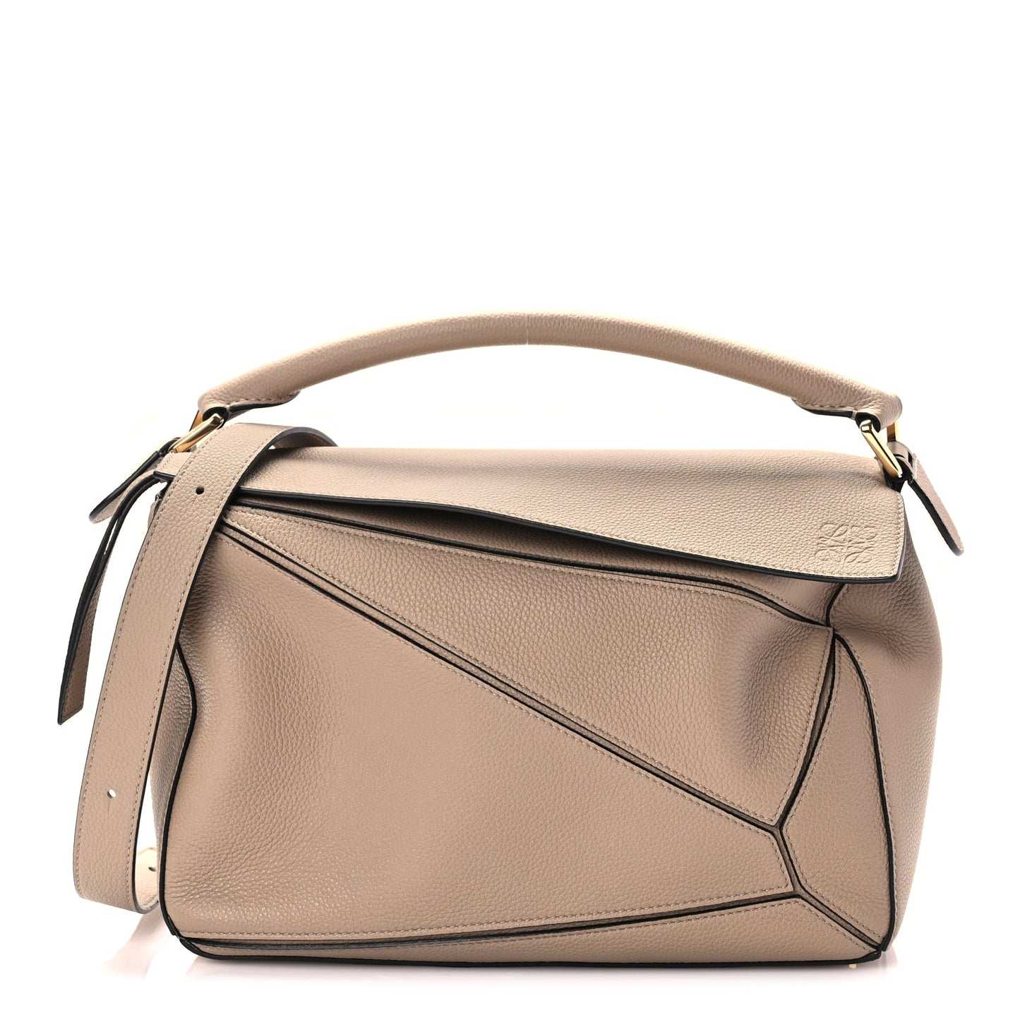 Loewe Calfskin Medium Puzzle Bag Sand