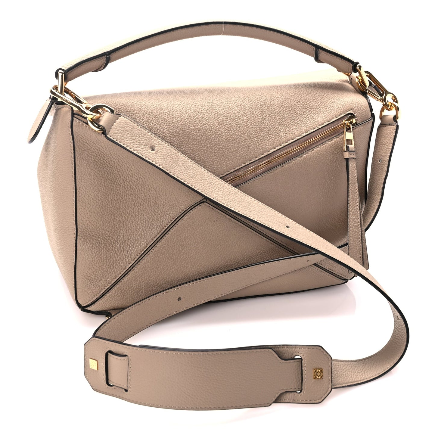 Loewe Calfskin Medium Puzzle Bag Sand