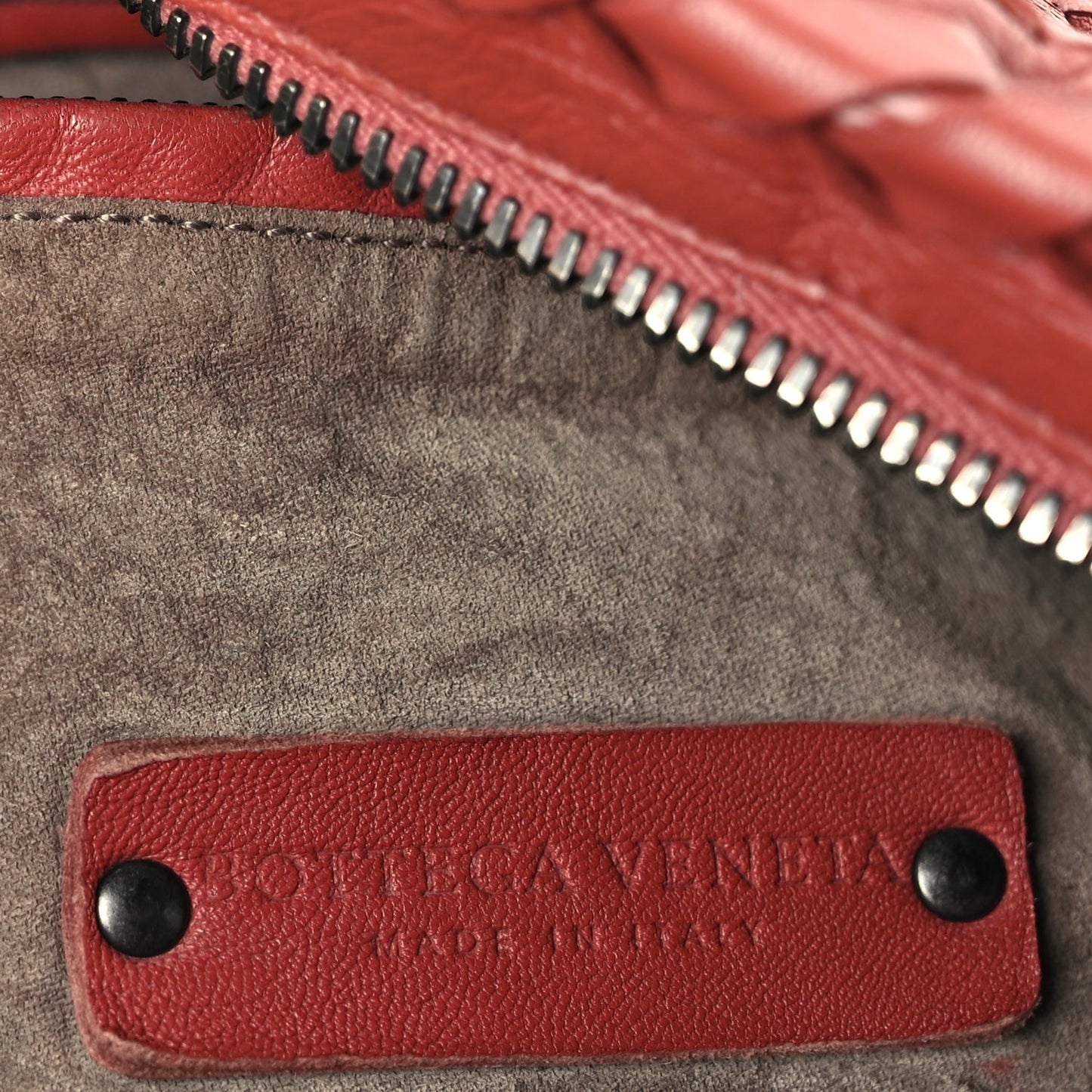 Bottega Veneta Nappa Intrecciato Tote  Red