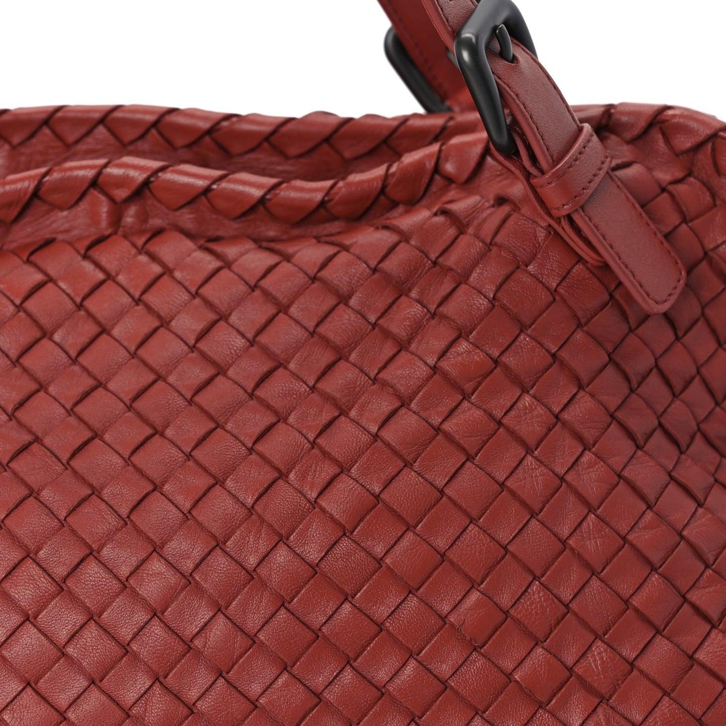 Bottega Veneta Nappa Intrecciato Tote  Red