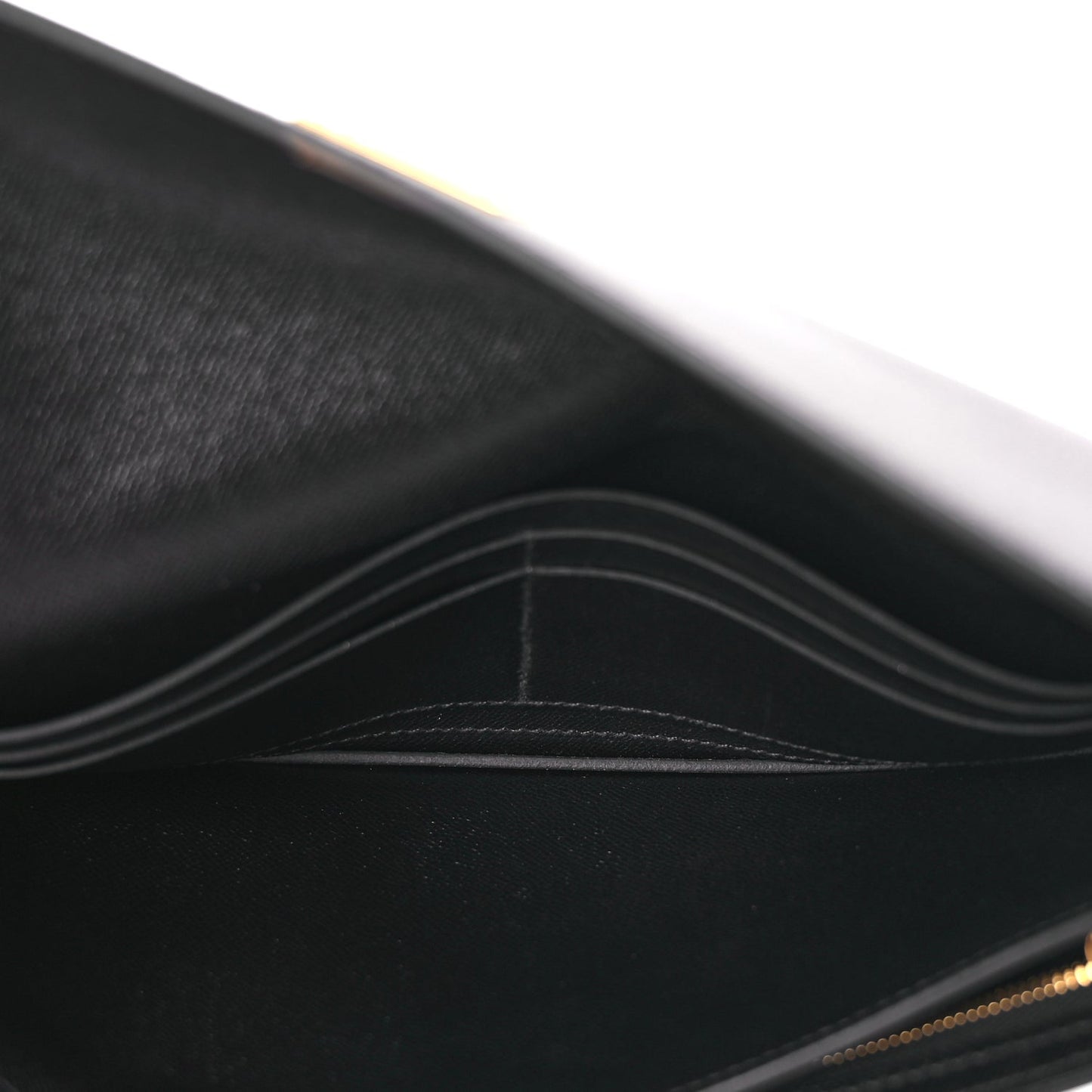 Hermes Madame Calfskin Kelly Pocket Long Wallet Black