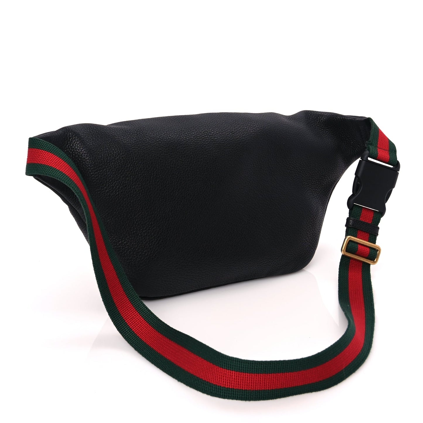 Gucci Grained Calfskin Logo Belt Bag Black