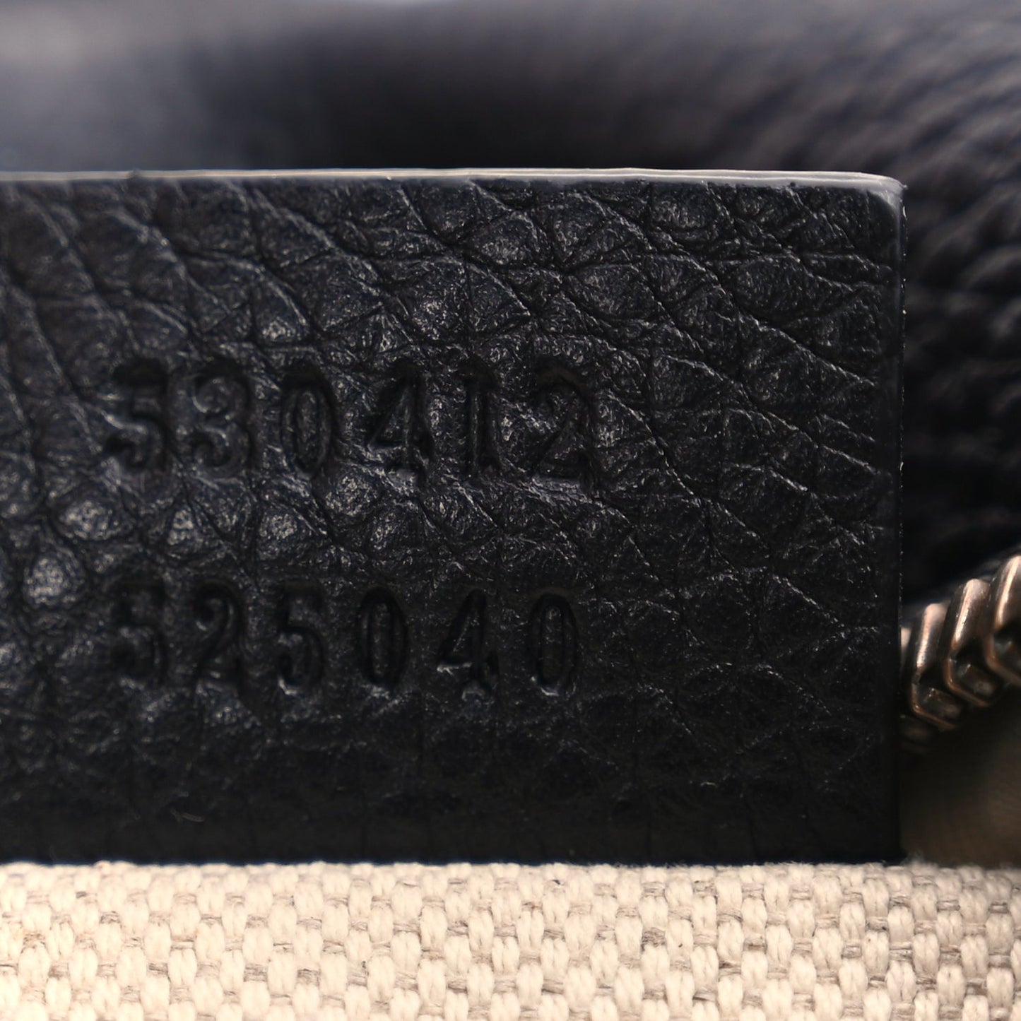 Gucci Grained Calfskin Logo Belt Bag Black